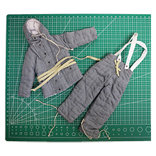 1:6 German WWII Reversible Diamond pattern Quilted Parka And Over-trousers (Special Color)
